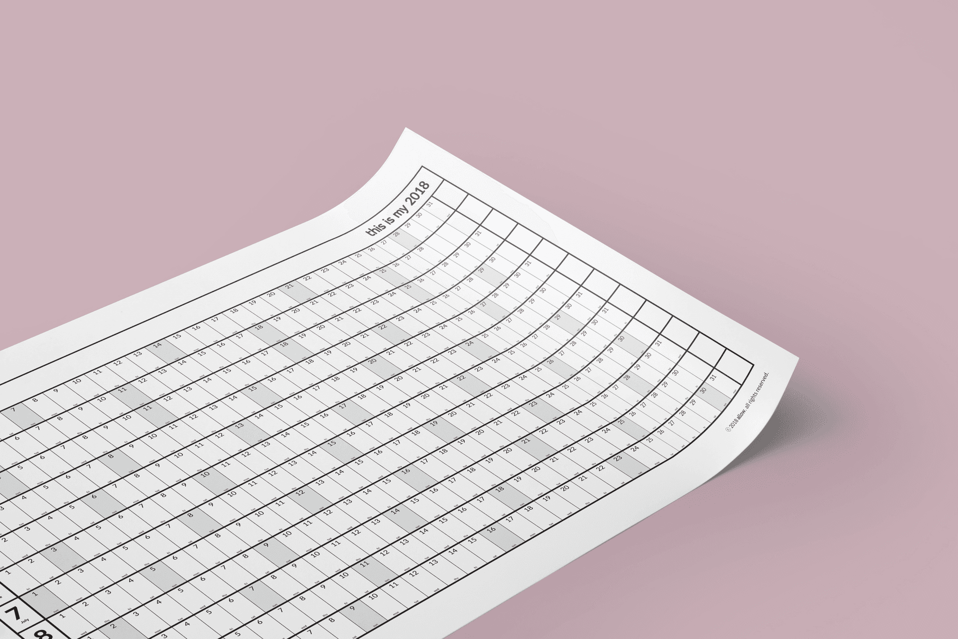 this is my 2018 - 나의 열두 달 calendar